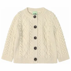 New FUB Cardigan Aran Laine de Mérinos Bébé | Ecru