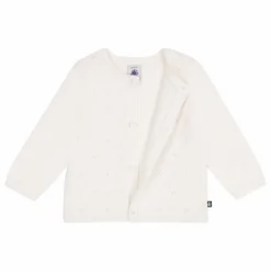 Petit Bateau Cardigan Benga Coton Bio | Blanc Online