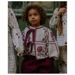 Online Fliink Cardigan Charlotte Fleurs Coton Bio | Ecru