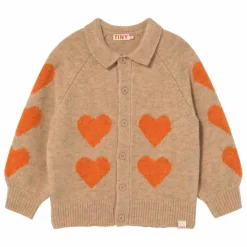 Enfant Tinycottons Pulls, Gilets|Cardigan Col Cœurs |