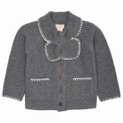 Hot Copenhagen Colors Cardigan Col Echarpe Laine | Gris