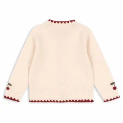 Clearance Konges Sløjd Cardigan Collette Cerises Laine | Ecru