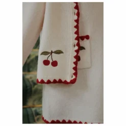 Clearance Konges Sløjd Cardigan Collette Cerises Laine | Ecru