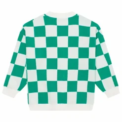 Maison Mangostan Cardigan Damier | Vert New