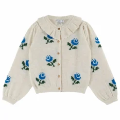 Emile et Ida Cardigan Fleurs | Ecru
