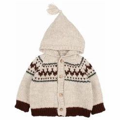 Online Búho Cardigan Folk Laine | Ecru