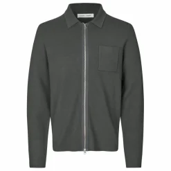 Samsoe Samsoe Cardigan Guna X Zip | Noir brillant Sale