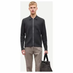 Samsoe Samsoe Cardigan Guna X Zip | Noir brillant Sale