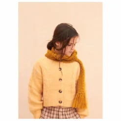 New Longlivethequeen Cardigan Laine Torsadé | Jaune