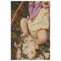 Enfant Tocoto Vintage Cardigan Maille Fleurs | Lilas