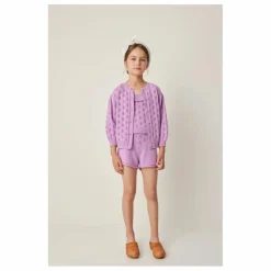 Enfant Tocoto Vintage Cardigan Maille Fleurs | Lilas