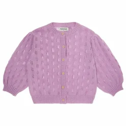 Enfant Tocoto Vintage Cardigan Maille Fleurs | Lilas