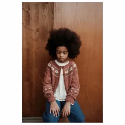 Emile et Ida Cardigan Marguerite Laine | Vieux Rose