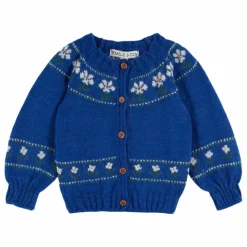 Emile et Ida Cardigan Marguerite Laine | Bleu roi Sale