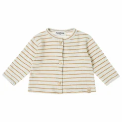 Tocoto Vintage Cardigan Marinière | Jaune moutarde Clearance