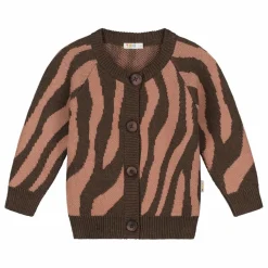 Hot Yuki Cardigan Raglan Zèbre Coton Bio | Marron