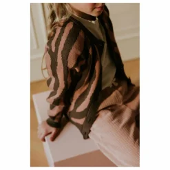 Hot Yuki Cardigan Raglan Zèbre Coton Bio | Marron