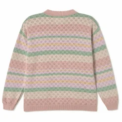 Enfant Coco au Lait Pulls, Gilets|Cardigan Rayé Coton Bio |