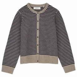 Femme Skall Studio Cardigan Senna Rayé Laine Mérinos |