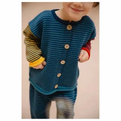 Bayiri Cardigan Snail Coton Bio | Bleu Online