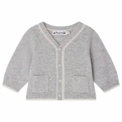 Outlet Bonpoint Cardigan Tahiel Cachemire | Gris clair