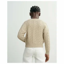 Bompard Cardigan Torsades Cachemire | Crème