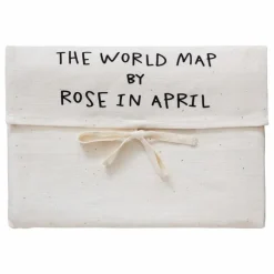 Rose in April Carte du monde version anglaise Blanc