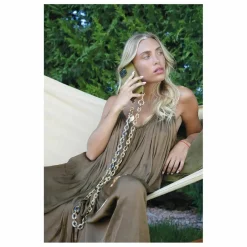 LaCoqueFrançaise Chaine Longue Cassy 120 cm | Marron Clearance