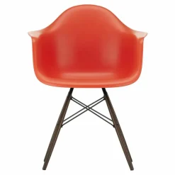 Online Vitra Chaise DAW - piétement érable - Charles & Ray Eames | Rouge coquelicot