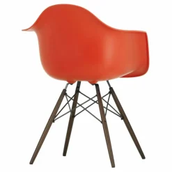 Online Vitra Chaise DAW - piétement érable - Charles & Ray Eames | Rouge coquelicot