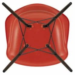 Online Vitra Chaise DAW - piétement érable - Charles & Ray Eames | Rouge coquelicot