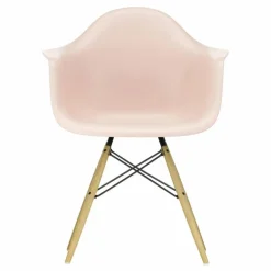 Vitra Chaise DAW - piétement érable - Charles & Ray Eames | Rose tendre