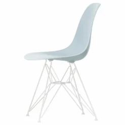 Vitra Chaise DSR Plastic - piètement blanc epoxy - Charles & Ray Eames | Gris bleuté Sale