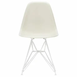 Online Vitra Chaise DSR Plastic - piètement blanc epoxy - Charles & Ray Eames | Gris galet