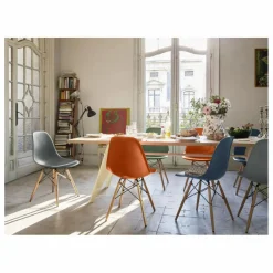 Clearance Vitra Chaise DSW plastic - piètement érable - Charles & Ray Eames | Granite