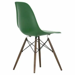 Vitra Chaise DSW plastic - piètement érable - Charles & Ray Eames | Vert émeraude