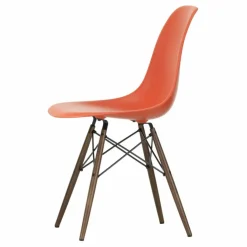Vitra Chaise DSW plastic - piètement érable - Charles & Ray Eames | Rouge coquelicot New