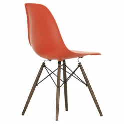 Vitra Chaise DSW plastic - piètement érable - Charles & Ray Eames | Rouge coquelicot New