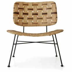 HKliving Chaise en rotin Naturel Best