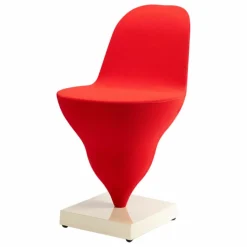 Hot Moustache Chaise Gelato piètement crème - Jean-Baptiste Fastrez | Rouge