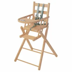 Clearance Combelle Chaise haute extra-pliante Sarah Naturel