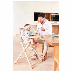 Outlet Combelle Chaise haute extra-pliante Sarah | Bleu gris