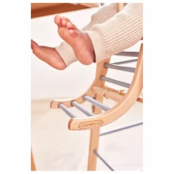 Outlet Combelle Chaise haute extra-pliante Sarah | Bleu gris