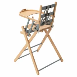 Outlet Combelle Chaise haute extra-pliante Sarah | Bleu gris