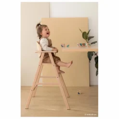 Nobodinoz Chaise haute évolutive en bois massif Growing green