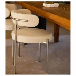 Clearance The Socialite Family Chaise Libera en toile tissée | Beige