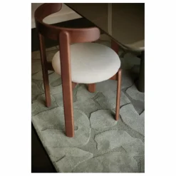 Clearance Gabrielle Paris Chaise Lilas en bois, assise en lin | Blanc cassé