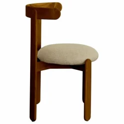 Gabrielle Paris Chaises, Tabourets, Bancs|Chaise Lilas en bois finition Teck, assise en lin |
