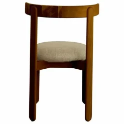 Gabrielle Paris Chaises, Tabourets, Bancs|Chaise Lilas en bois finition Teck, assise en lin |