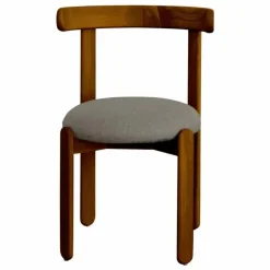 Gabrielle Paris Chaises, Tabourets, Bancs|Chaise Lilas en bois finition Teck, assise en laine |